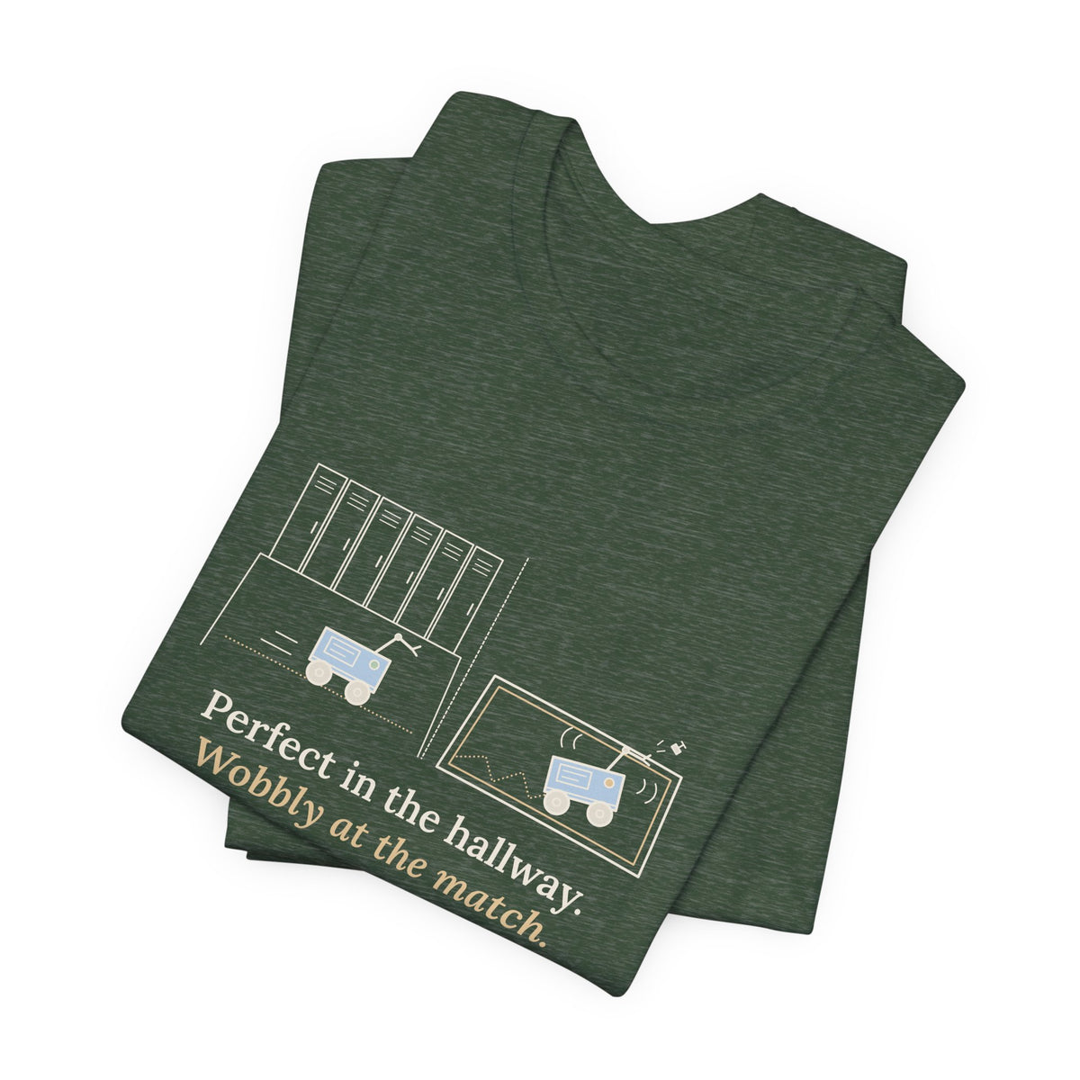 Robotics Team Coach T-Shirt - Wobbly at the Match Funny Robot Club Tee