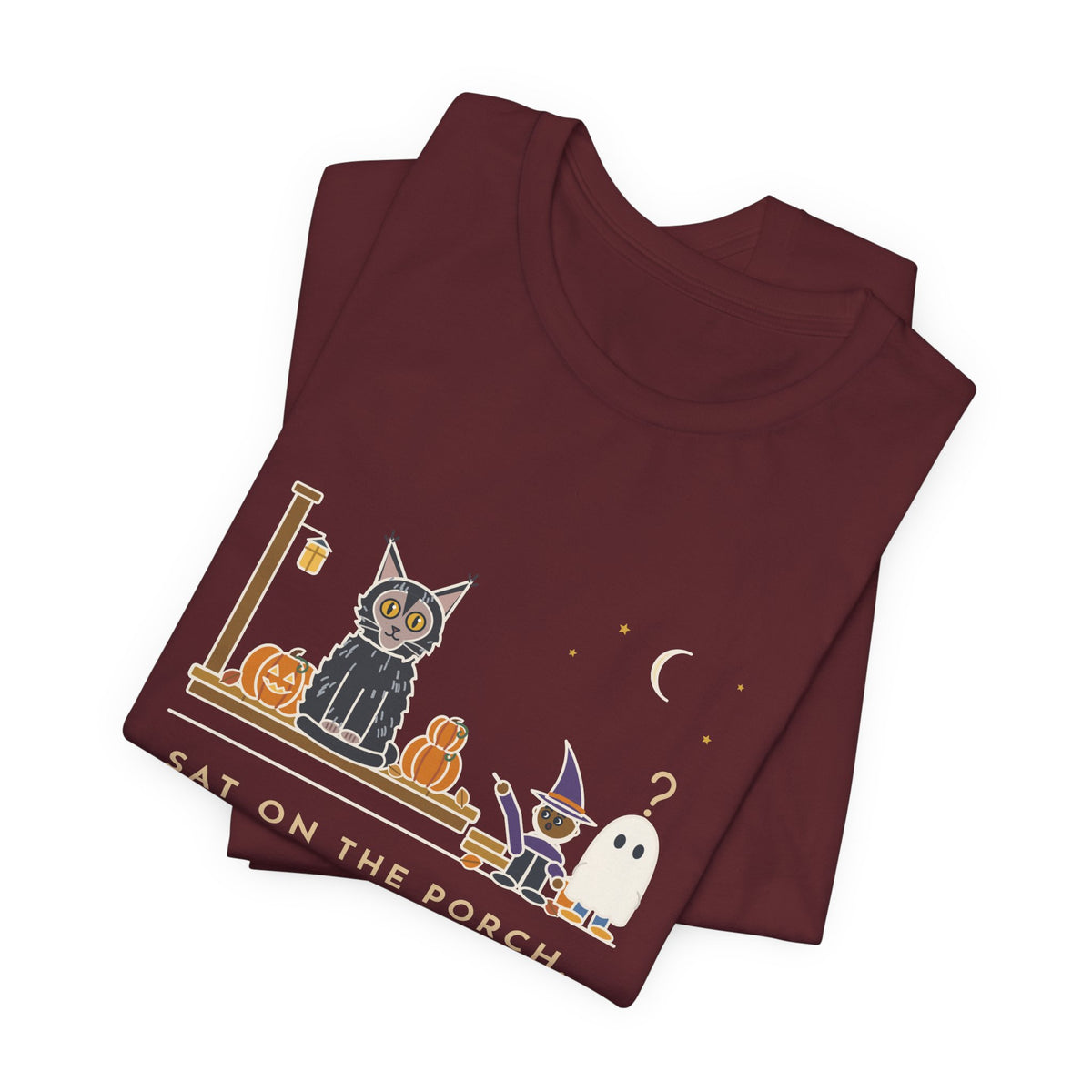 Lykoi Cat T-Shirt - Sat on the Porch. Trick-or-Treaters Thought He Was a Decoration.