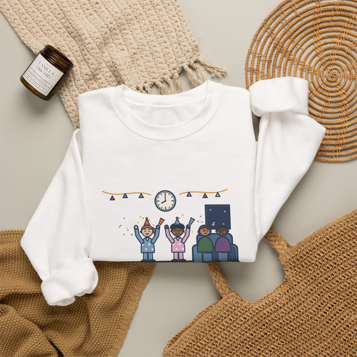 New Year's Eve Sweatshirt, With Little Kids, Counted Down at 8:00 and Called It Midnight, Funny Early Countdown Crewneck