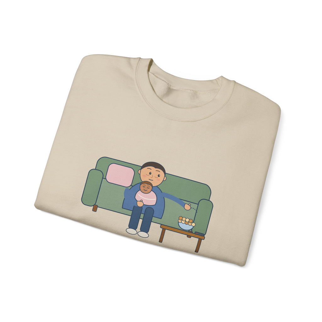 New Parent Crewneck Sweatshirt - Pinned Under a Contact Nap. Send Snacks.