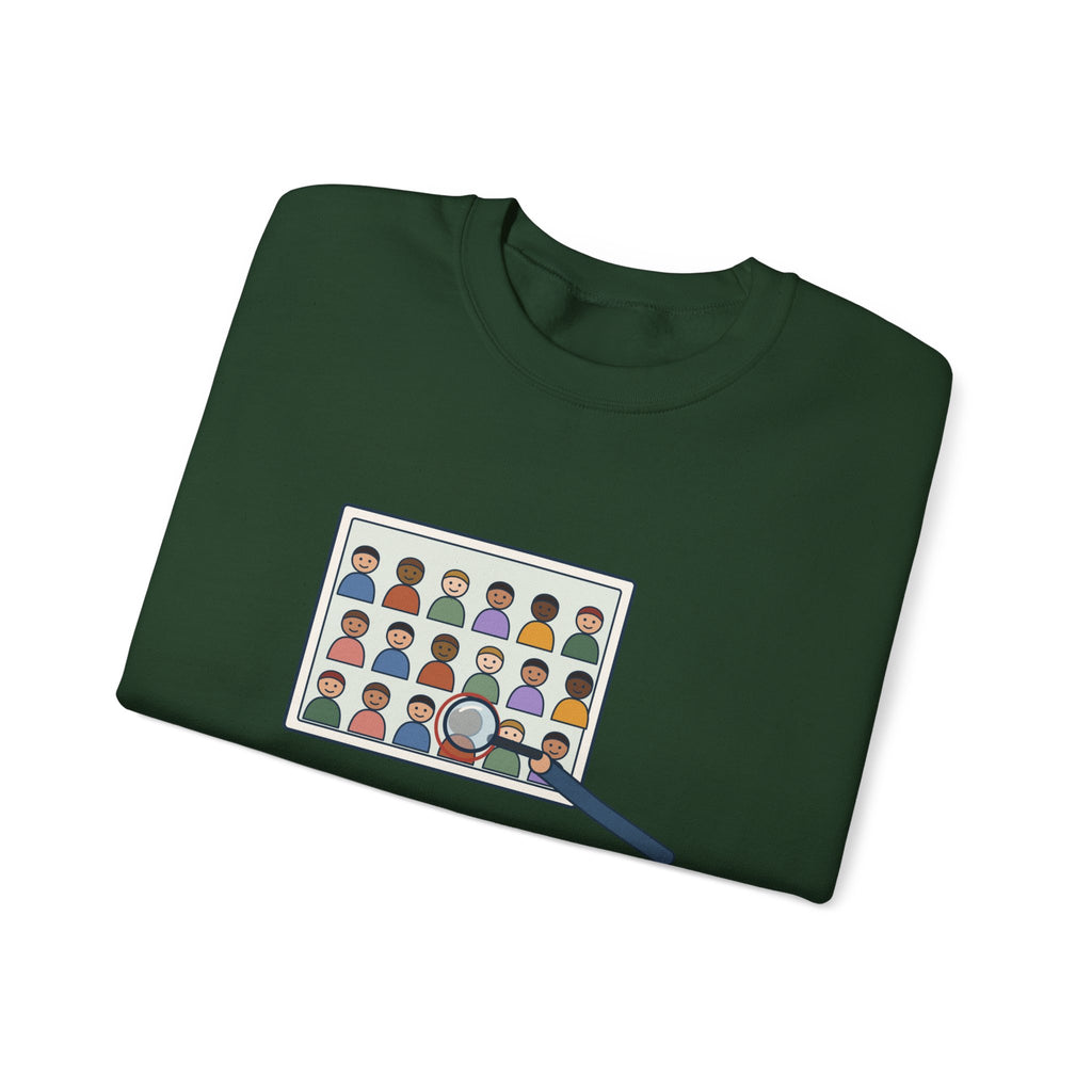 Yearbook Staff Crewneck Sweatshirt - Who's the Kid in Row Three?