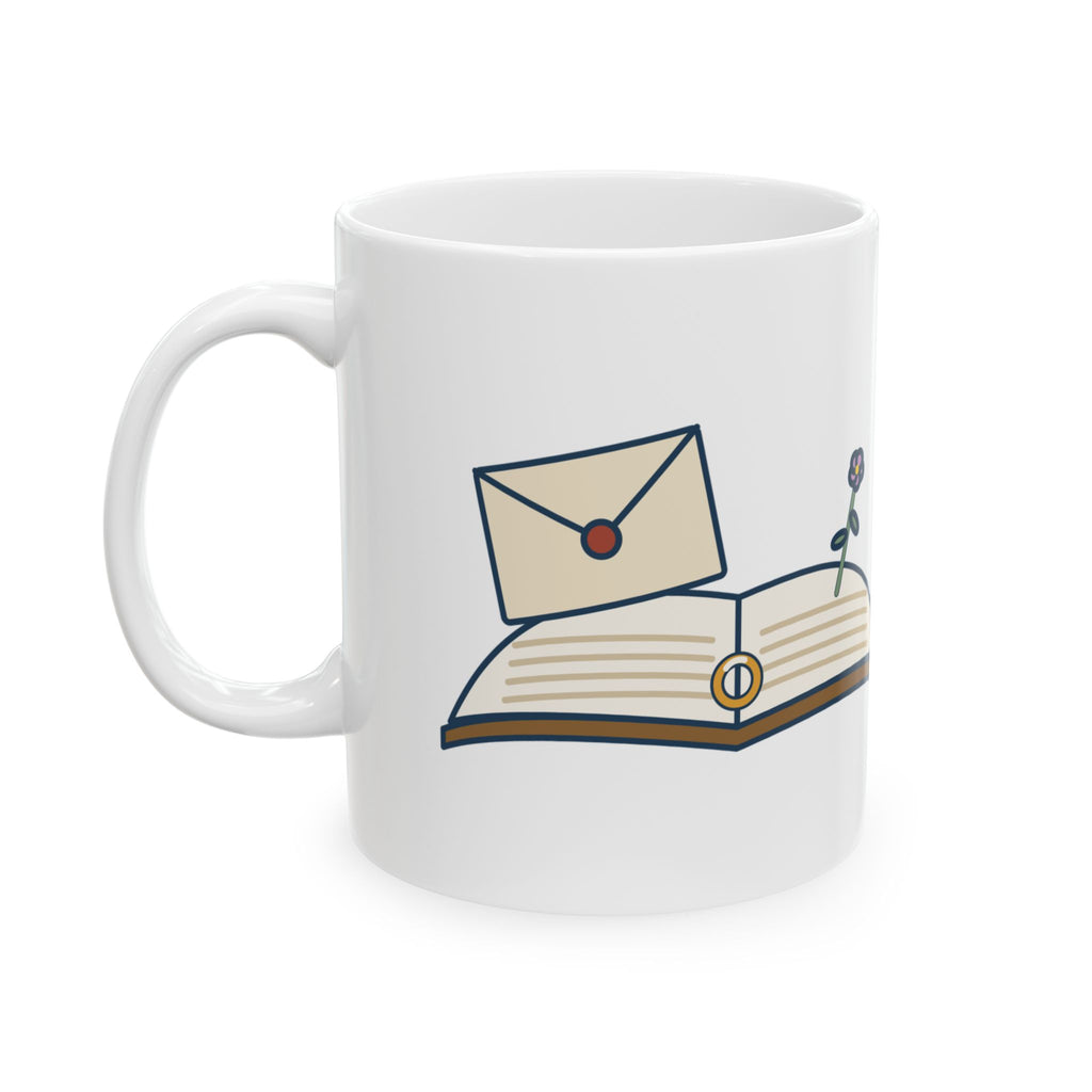 Brontë Quote Mug, Reader, I Married Him, Wedding Letter and Ring Coffee Mug 11oz