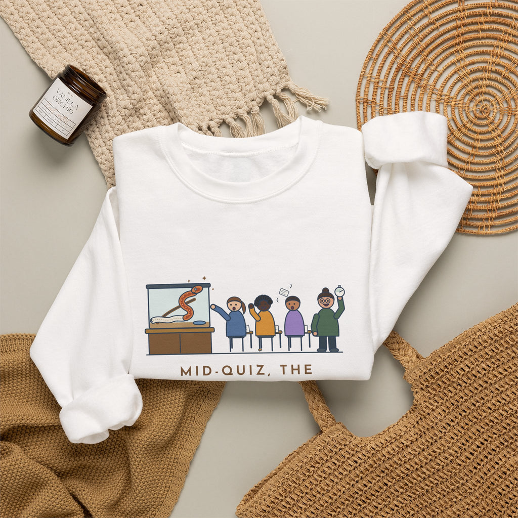 Zoology Teacher Crewneck Sweatshirt - Class Snake Shed During the Quiz