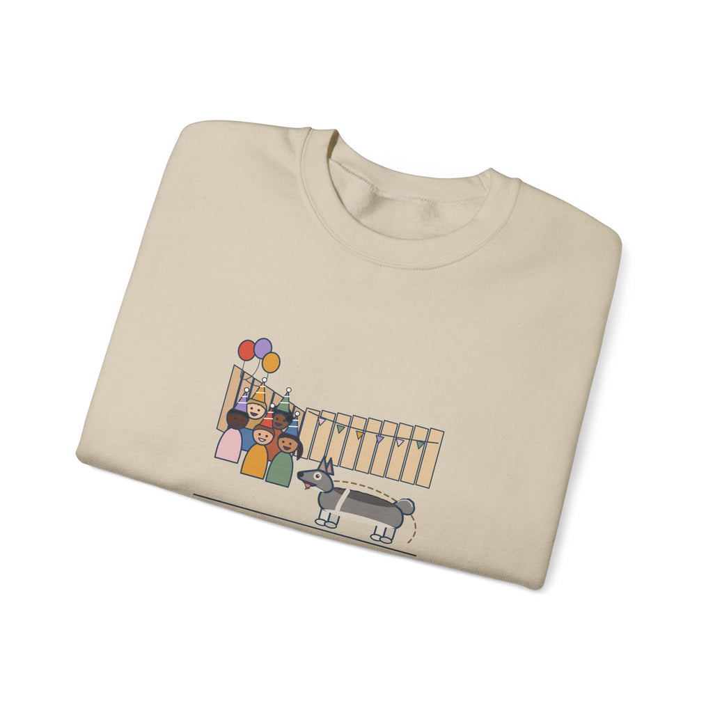Swedish Vallhund Crewneck Sweatshirt - Herded the Birthday Party Into One Corner