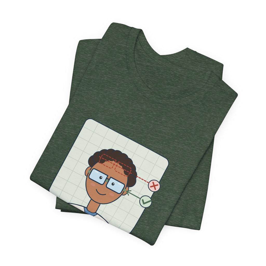 Science Teacher T-Shirt - Goggles Go on Your Eyes, Not Your Forehead Lab Teacher Tee