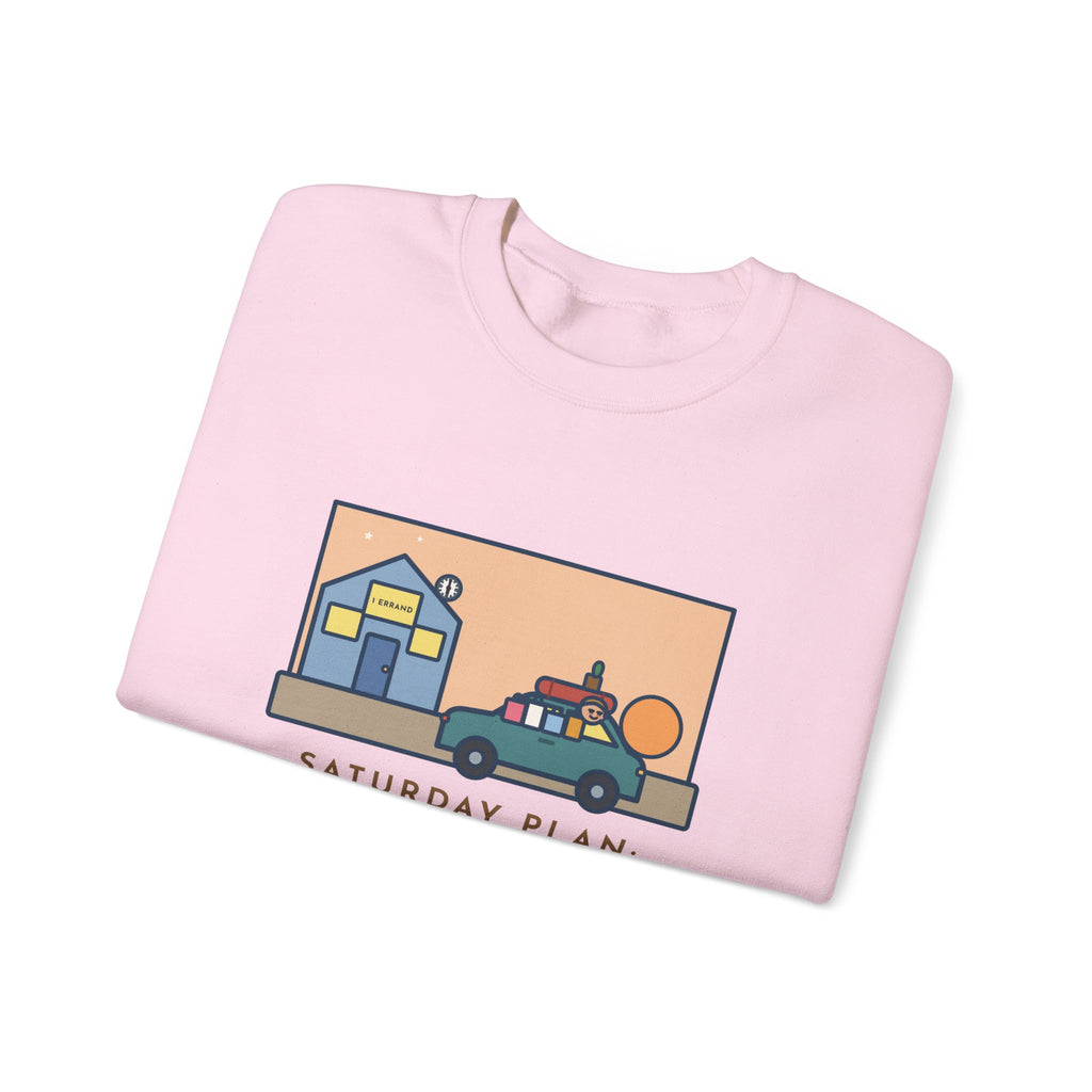Saturday Errand Sweatshirt, The Plan Was One, Got Home at Six, Funny Driveway at Dusk Crewneck