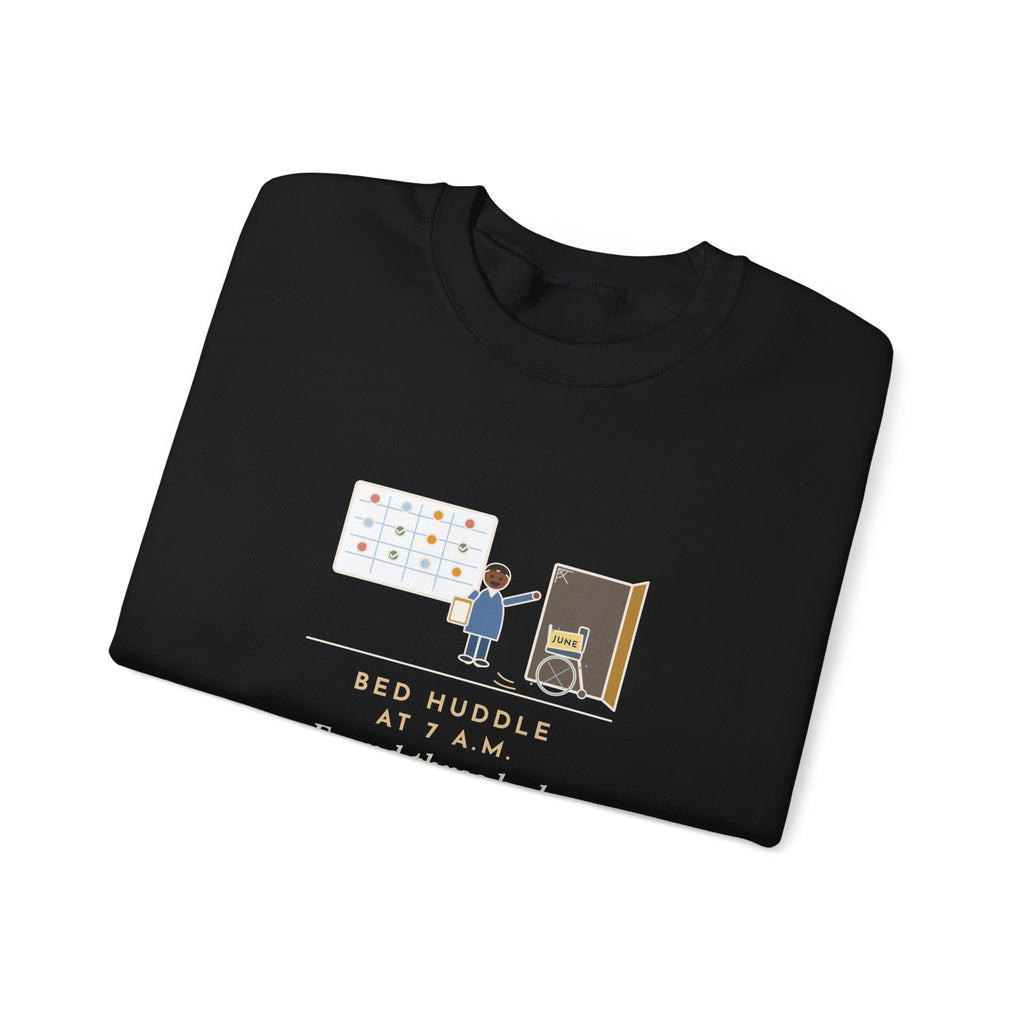 Bed Management Nurse Crewneck Sweatshirt - Three Beds and a Long-Lost Wheelchair