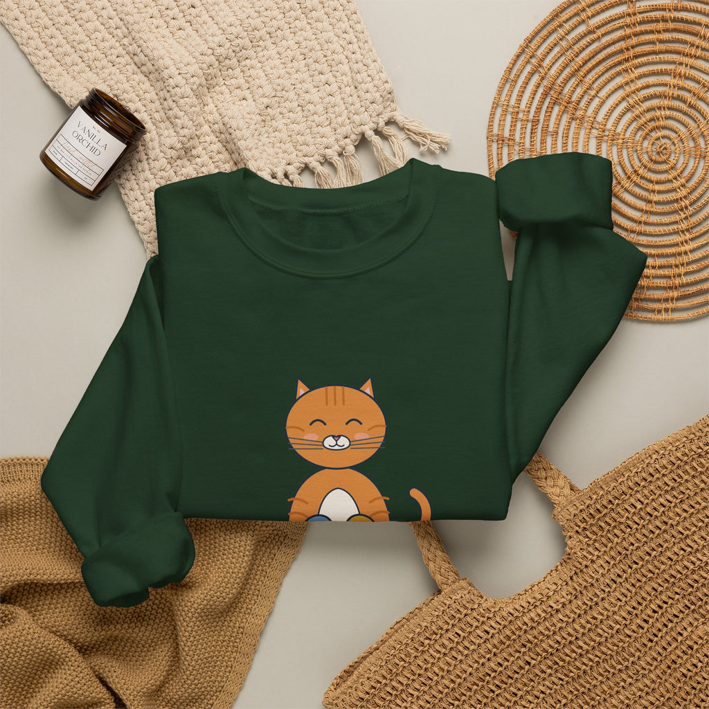 Polydactyl Cat Crewneck Sweatshirt - Born With Mittens Extra Toes Cat Gift