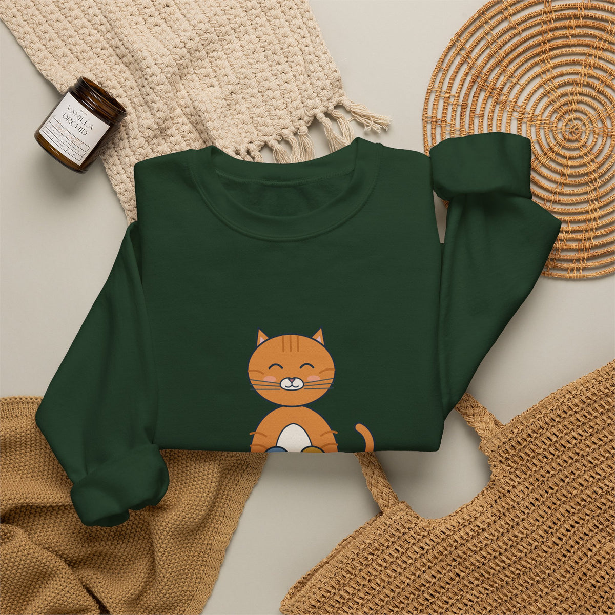 Polydactyl Cat Crewneck Sweatshirt - Born With Mittens Extra Toes Cat Gift