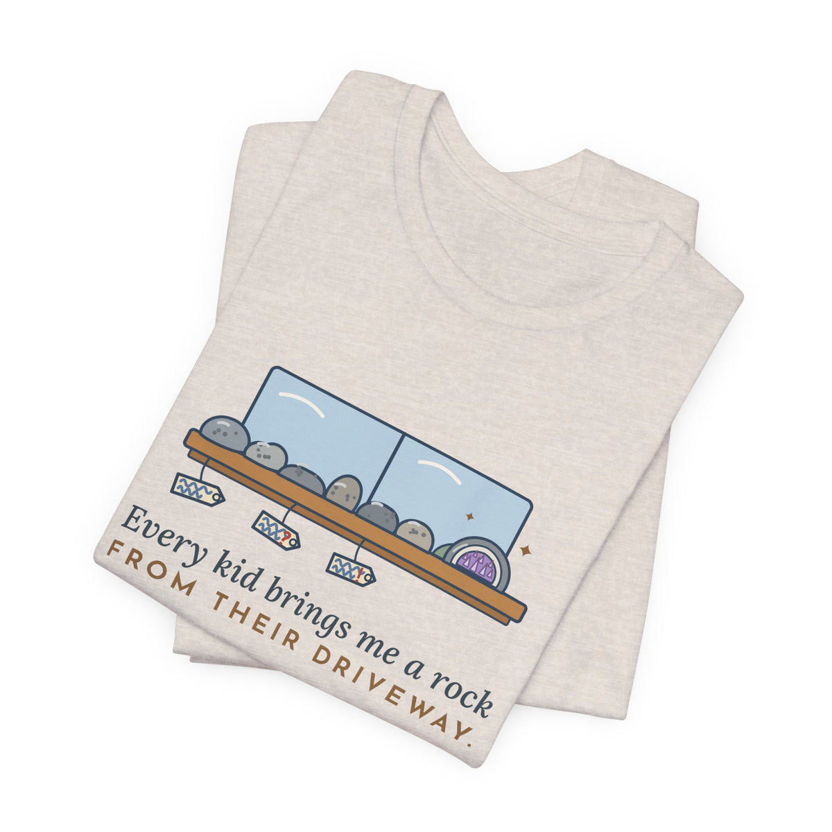 Earth Science Teacher T-Shirt - Every Kid Brings Me a Rock From Their Driveway Geology Tee