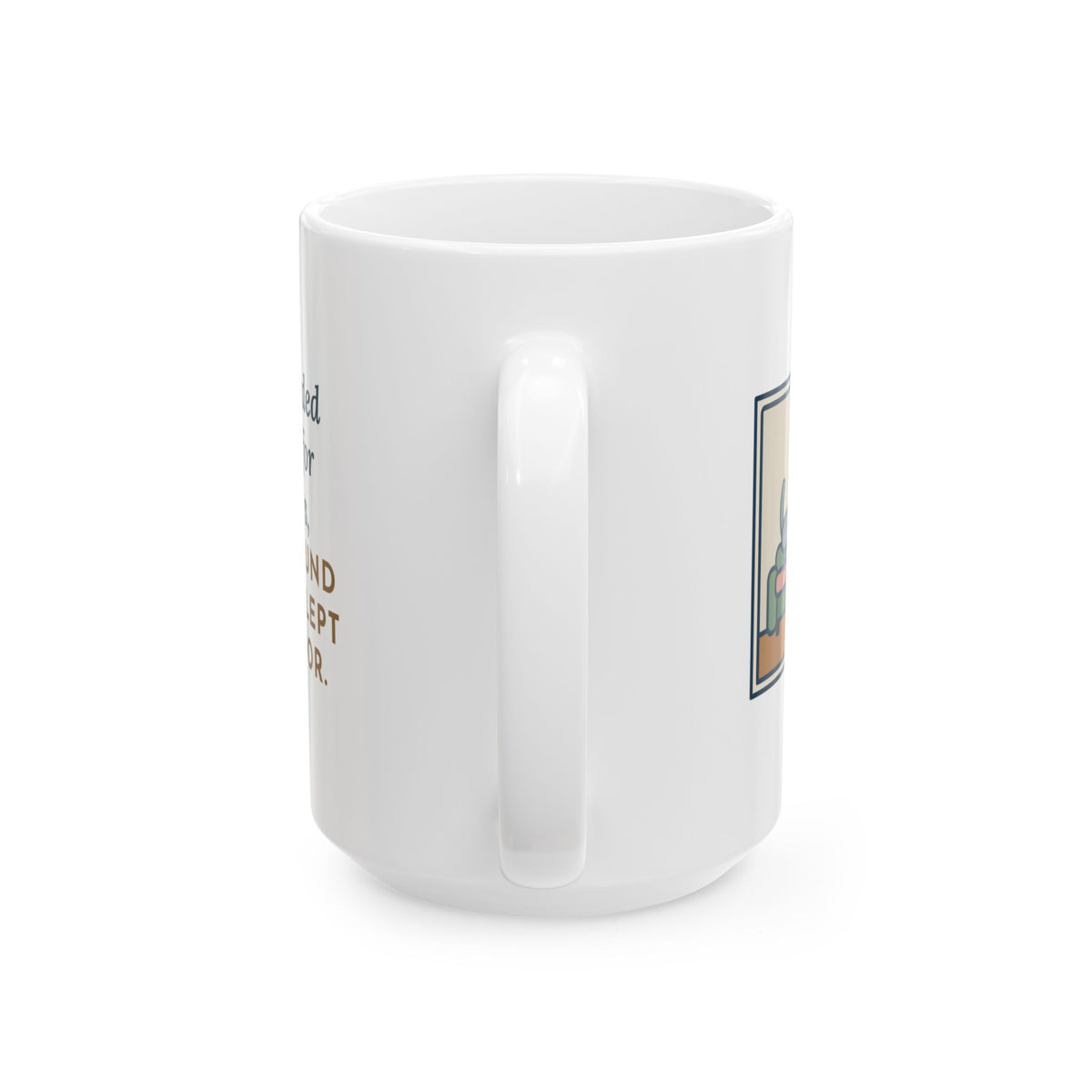 Ten Minutes on My Blanket, Turned Around Twice, Slept on the Floor 15oz Mug, Large Funny Kneading Cat Coffee Mug