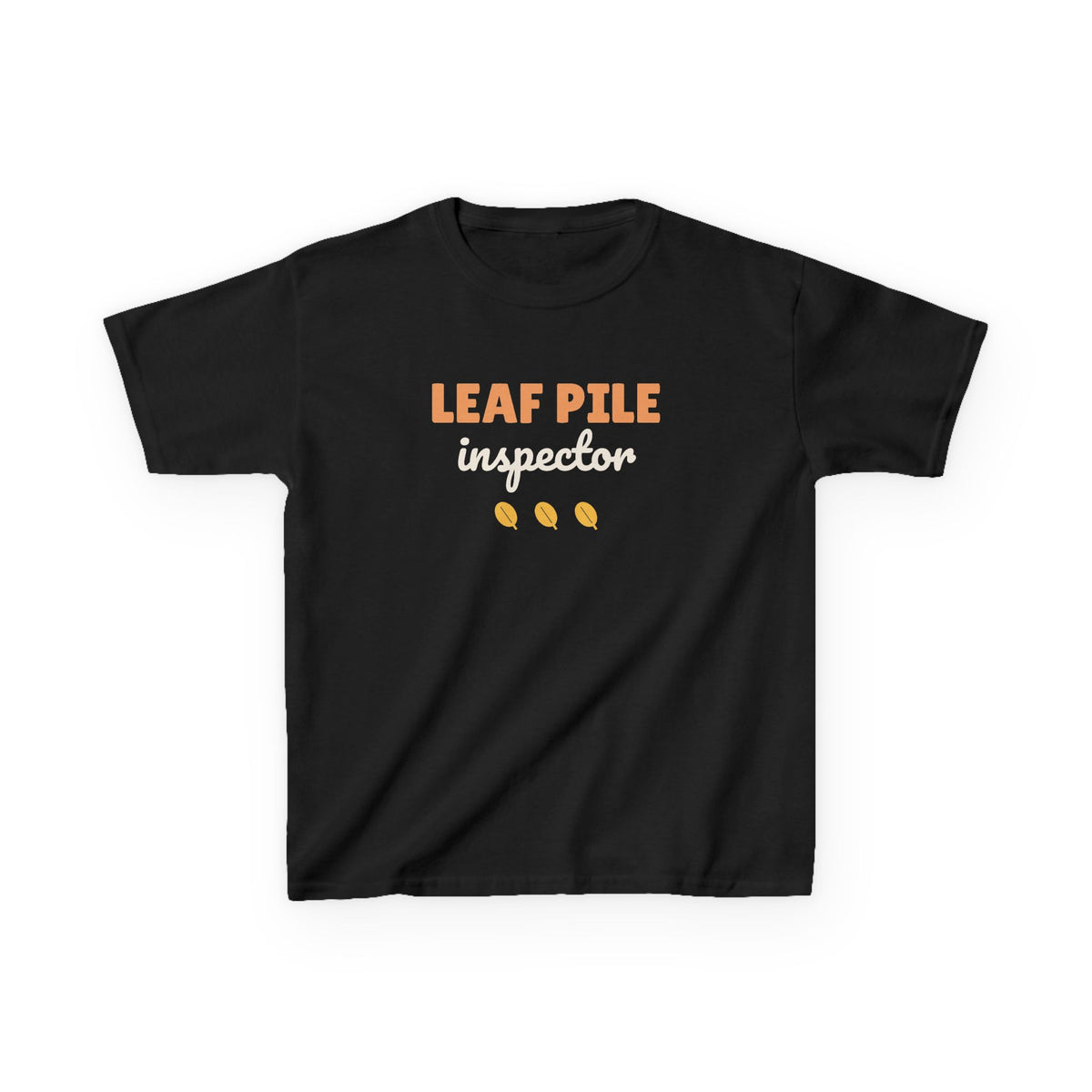 Leaf Pile Inspector Youth T-Shirt, Fall Kids Tee