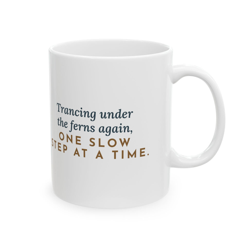 Bull Terrier Coffee Mug - Trancing Under the Ferns Again, One Slow Step at a Time