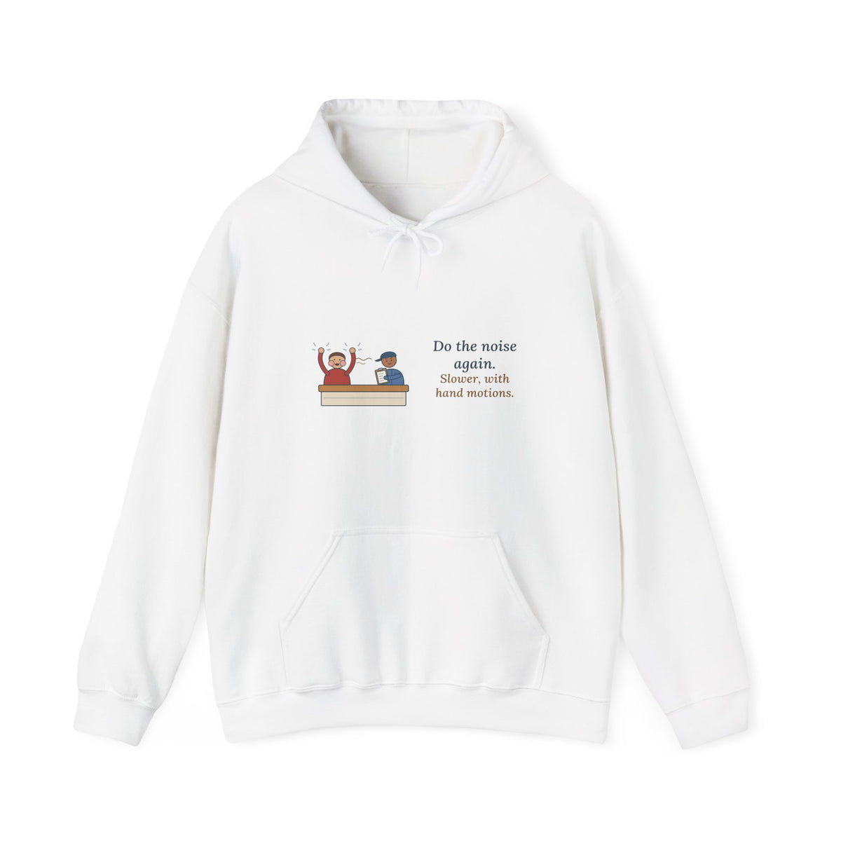 Auto Mechanic Hoodie - Do the Noise Again. Slower, With Hand Motions. Garage Hooded Sweatshirt