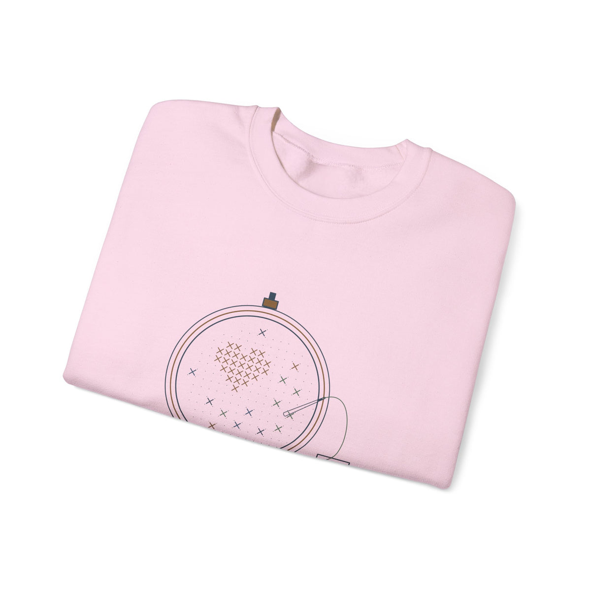 Cross-Stitch Crewneck Sweatshirt - Confetti Stitches Build Character Gift