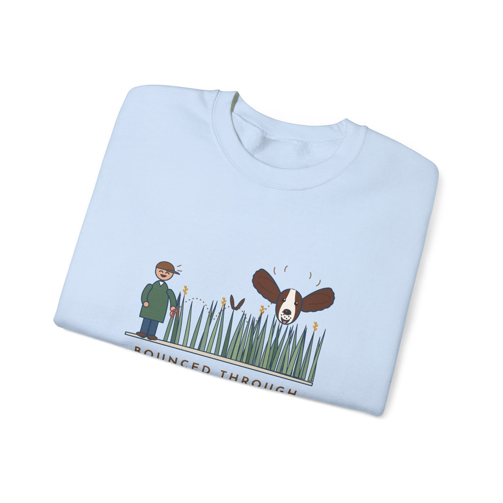 English Springer Spaniel Crewneck Sweatshirt - Only the Ears Showed in the Tall Grass Gift