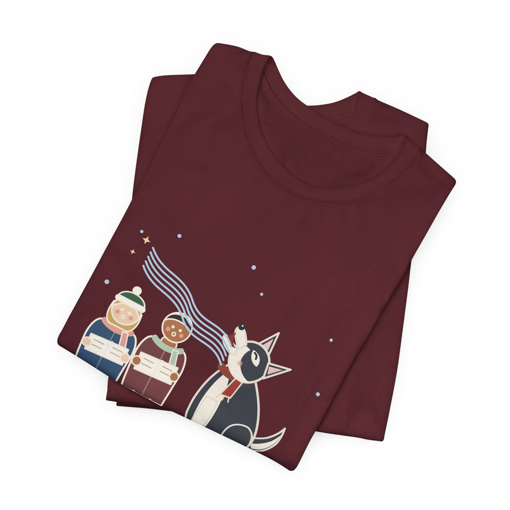 Siberian Husky Christmas T-Shirt - I Harmonize With Every Carol Funny Husky Tee