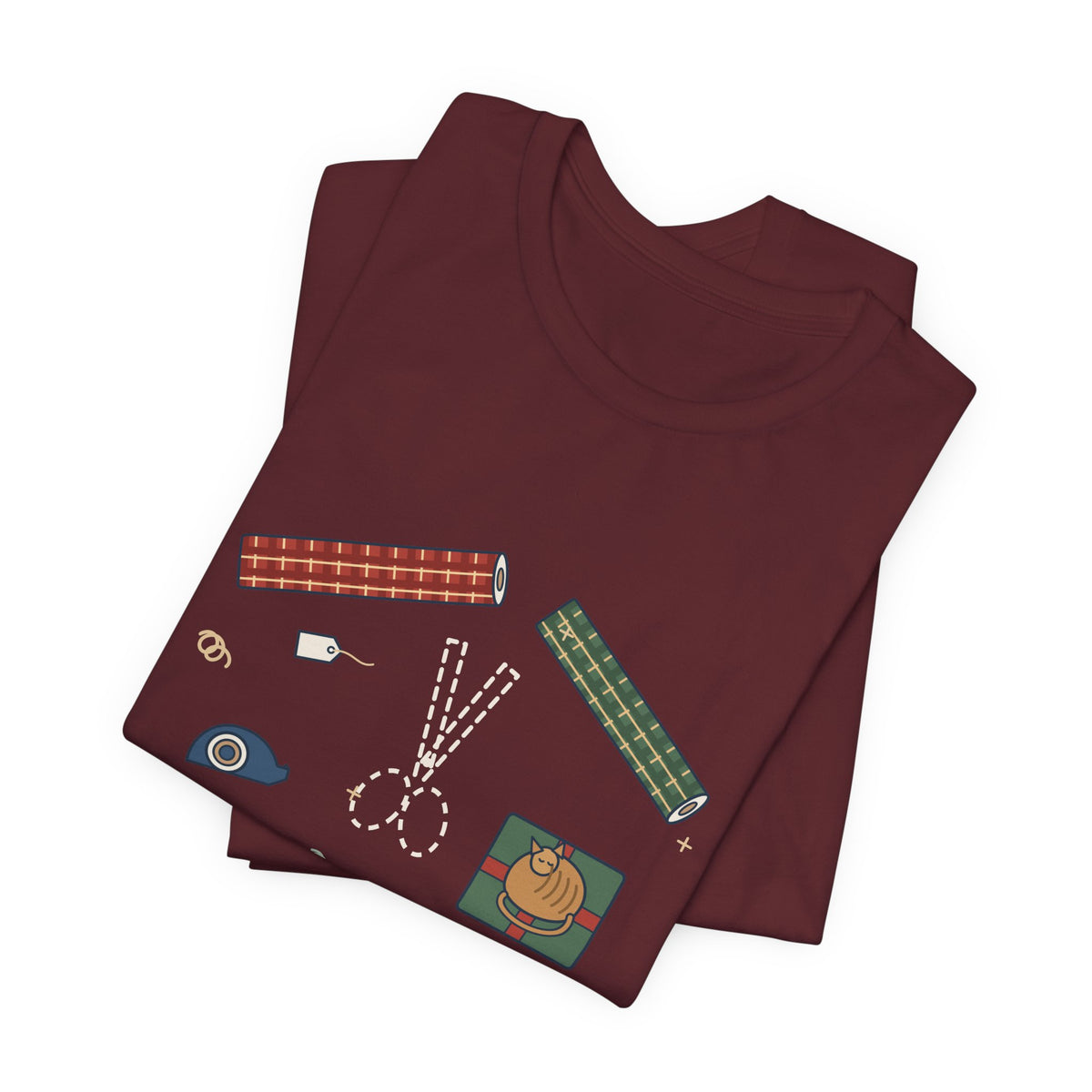 Funny Christmas T-Shirt - Who Has the Scissors? Gift Wrapping Tee