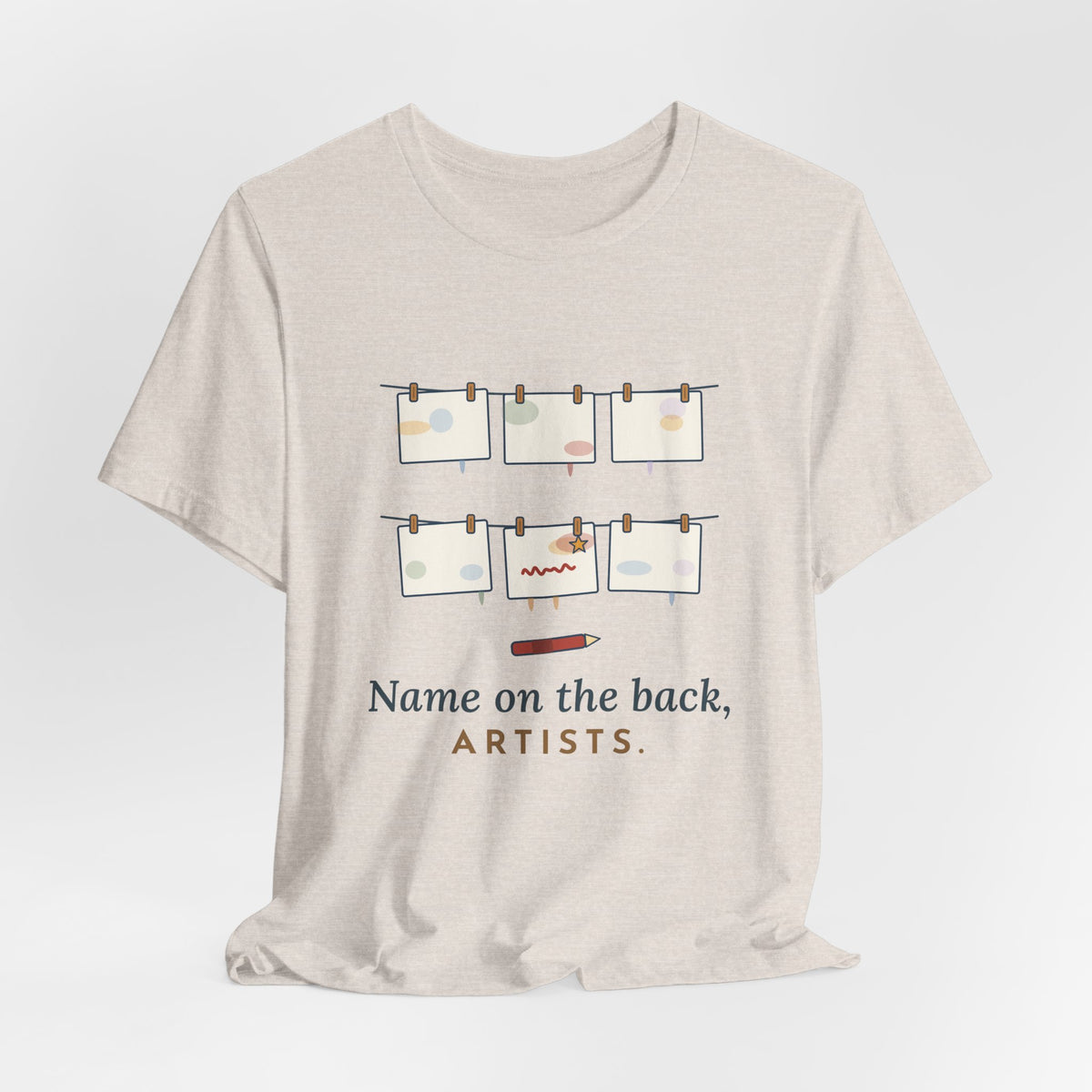 Art Teacher T-Shirt - Name on the Back, Artists. Funny Art Class Tee