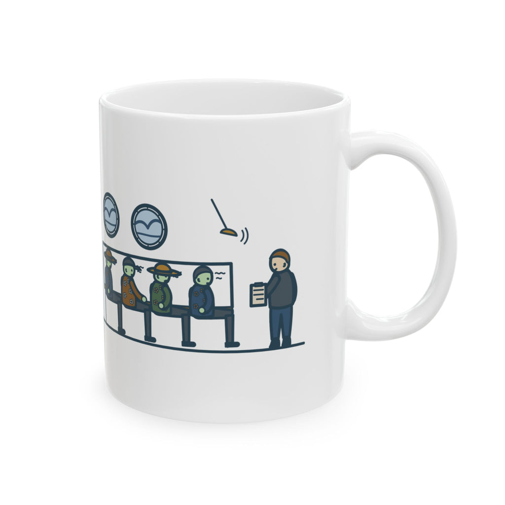 Cruise Ship Nurse Coffee Mug 11oz - Sea Day, Forty Passengers, One Shade of Green