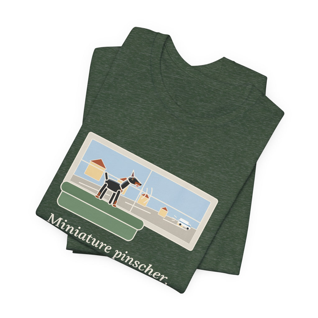 Miniature Pinscher T-Shirt - Nine Pounds, Barked the Mail Truck All the Way Down the Street