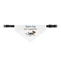 Dog Bandana for Three-Legged Pets - Spare Leg Not Required. Proud Rescue Pup Pet Bandana