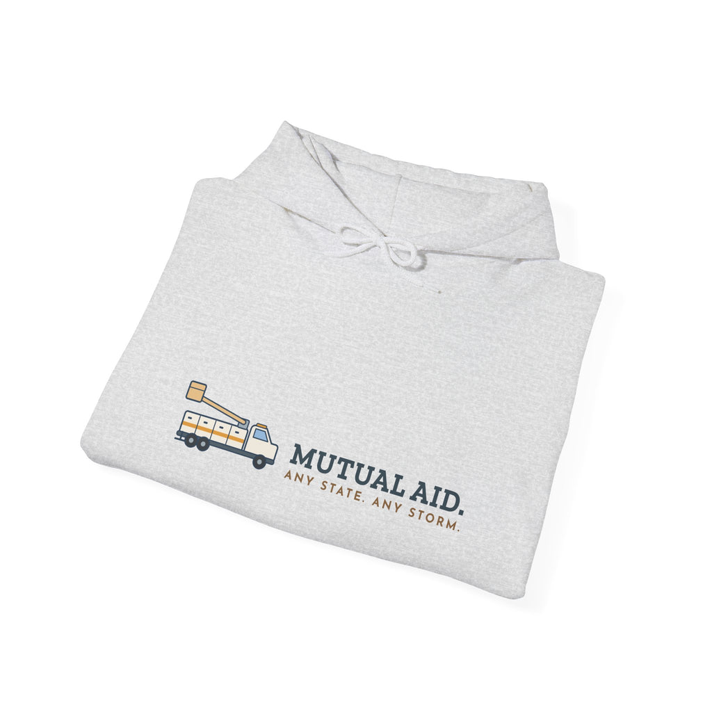 Lineworker Hoodie - Mutual Aid. Any State. Any Storm. Lineman Gift Hoodie