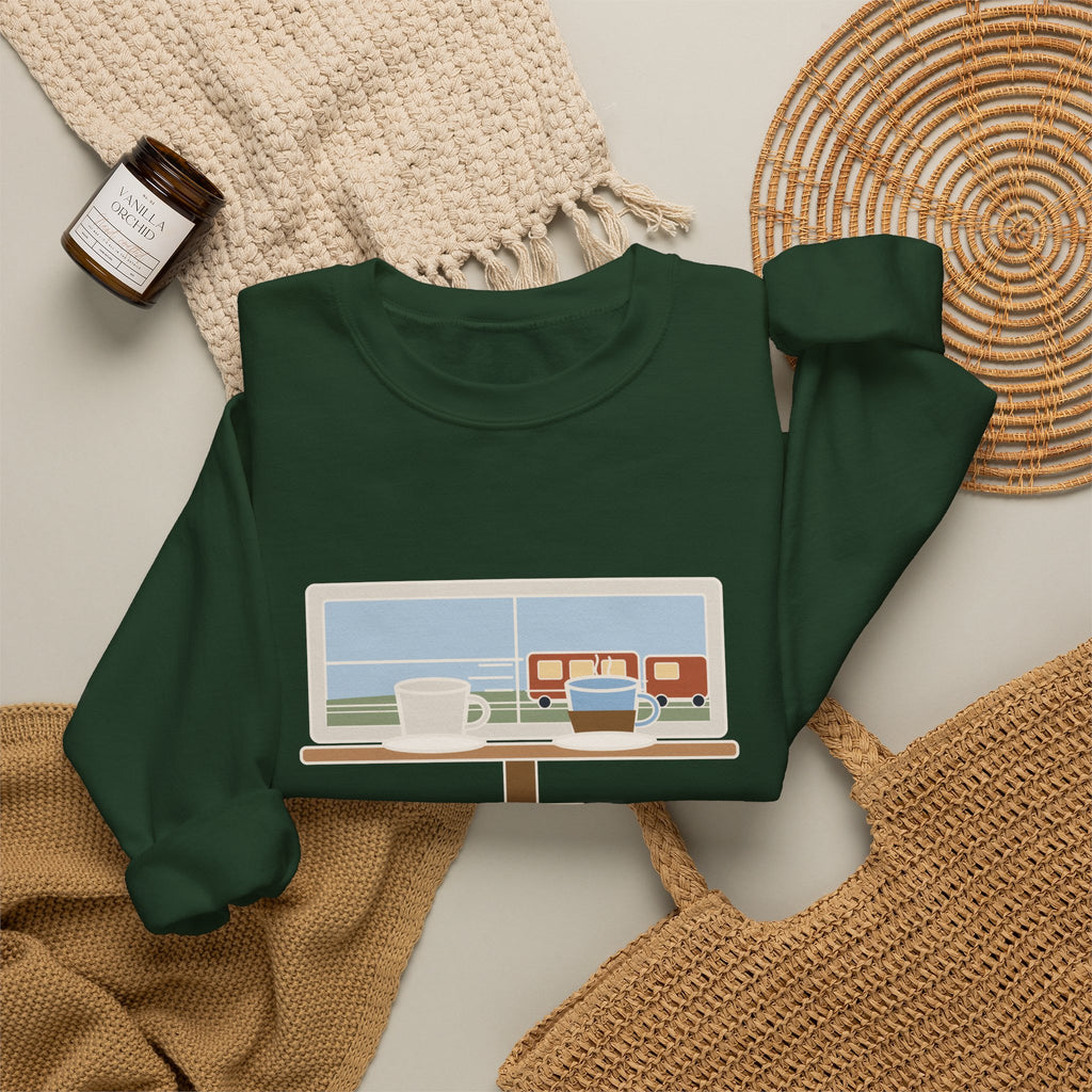 Parting Is Such Sweet Sorrow Sweatshirt, Literary Shakespeare Quote Crewneck with Cafe Window