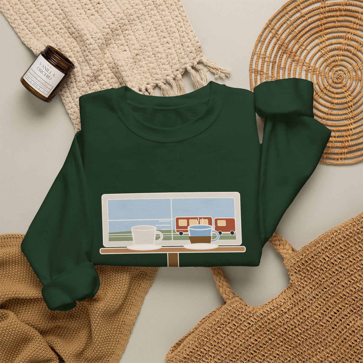 Parting Is Such Sweet Sorrow Sweatshirt, Literary Shakespeare Quote Crewneck with Cafe Window