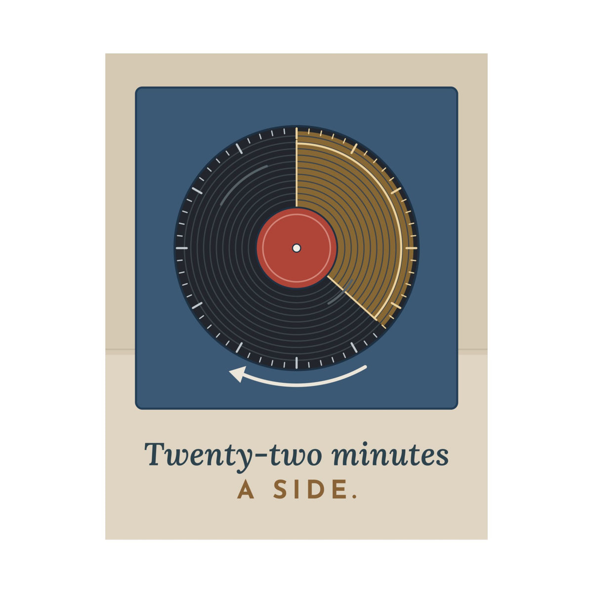 Vinyl Record Poster - Twenty-Two Minutes a Side Music Room Wall Art
