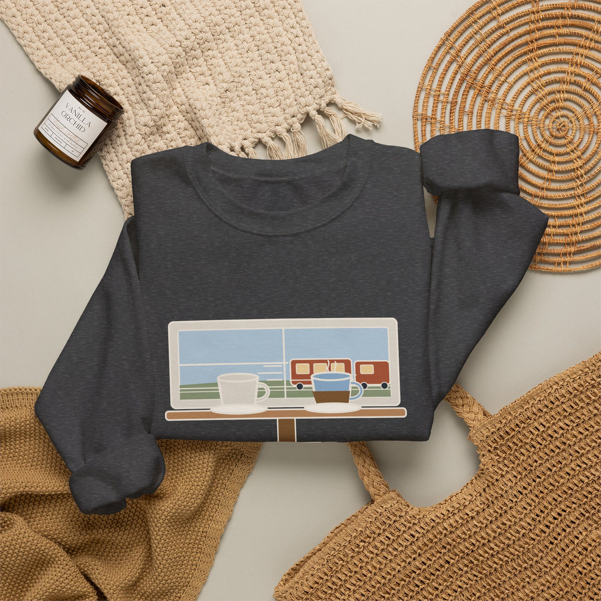Parting Is Such Sweet Sorrow Sweatshirt, Literary Shakespeare Quote Crewneck with Cafe Window