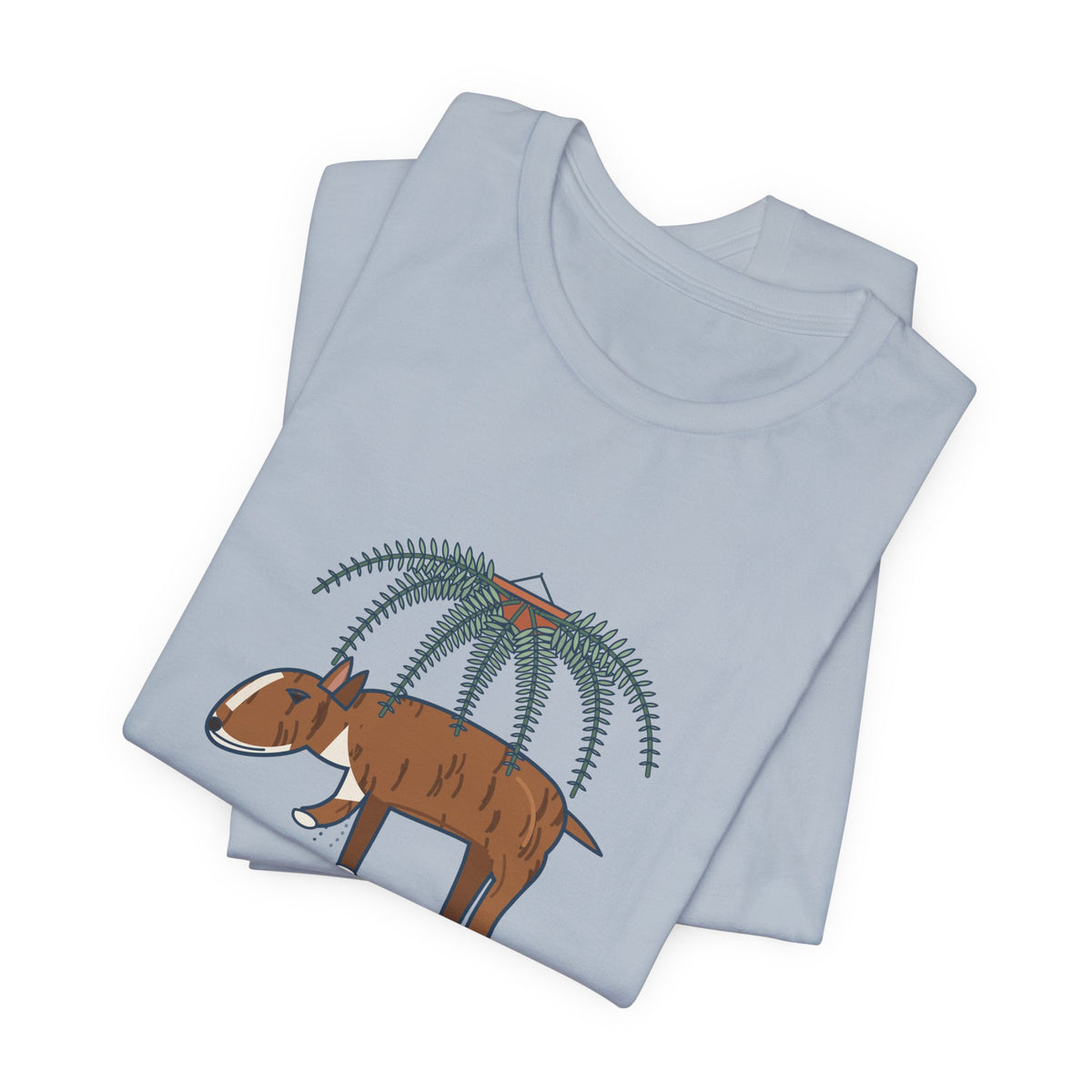 Bull Terrier T-Shirt - Trancing Under the Ferns Again Funny Ghost Walking Dog Tee