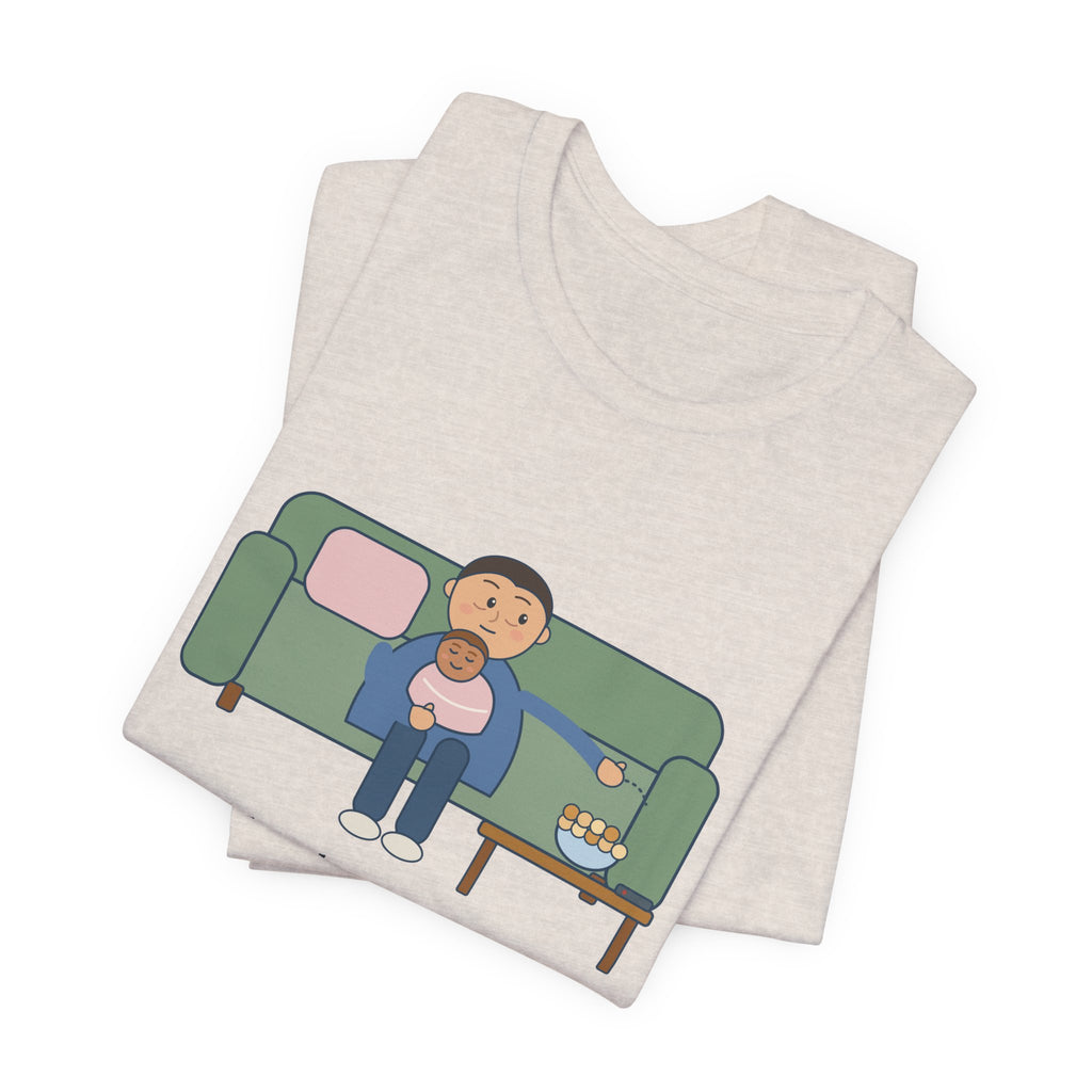 New Parent T-Shirt - Pinned Under a Contact Nap. Send Snacks. Funny Newborn Tee