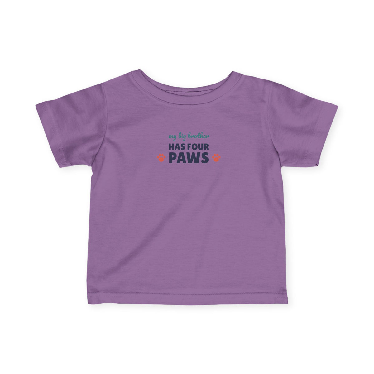 My Big Brother Has Four Paws Baby T-Shirt, Dog Lover Infant Tee