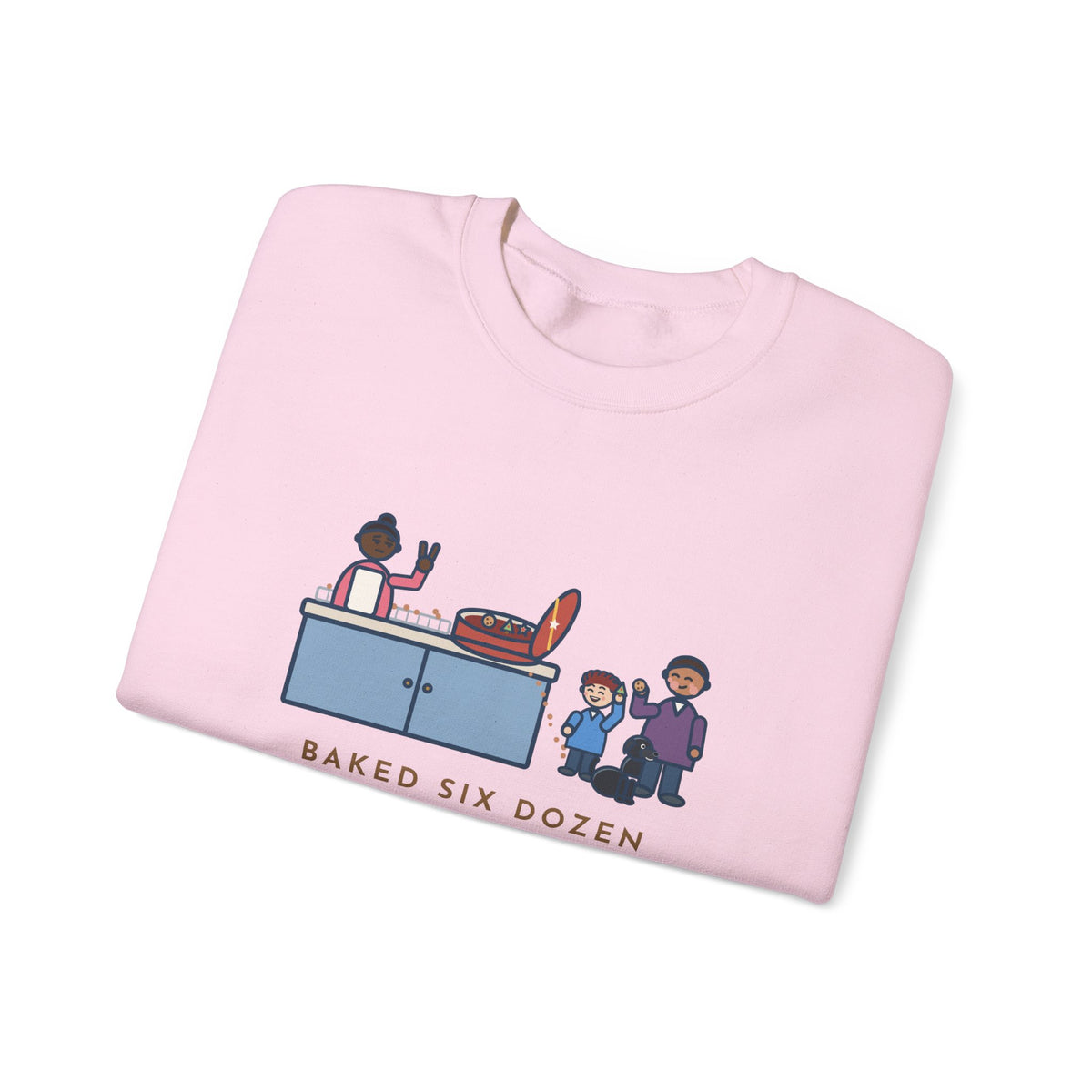 Christmas Cookies Sweatshirt, Baked Six Dozen, Two Dozen Made It to the Tin, Funny Cookie Count Crewneck