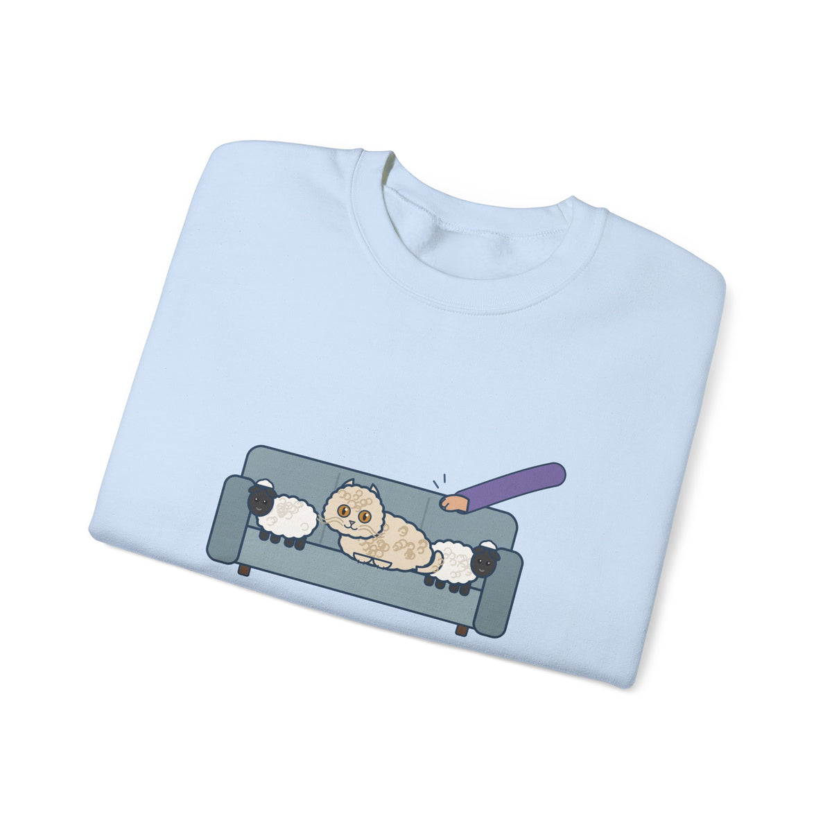 Selkirk Rex Crewneck Sweatshirt - Mistaken for a Stuffed Sheep
