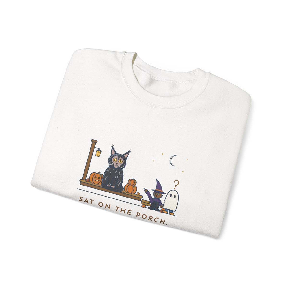 Lykoi Cat Crewneck Sweatshirt - Trick-or-Treaters Thought He Was a Decoration