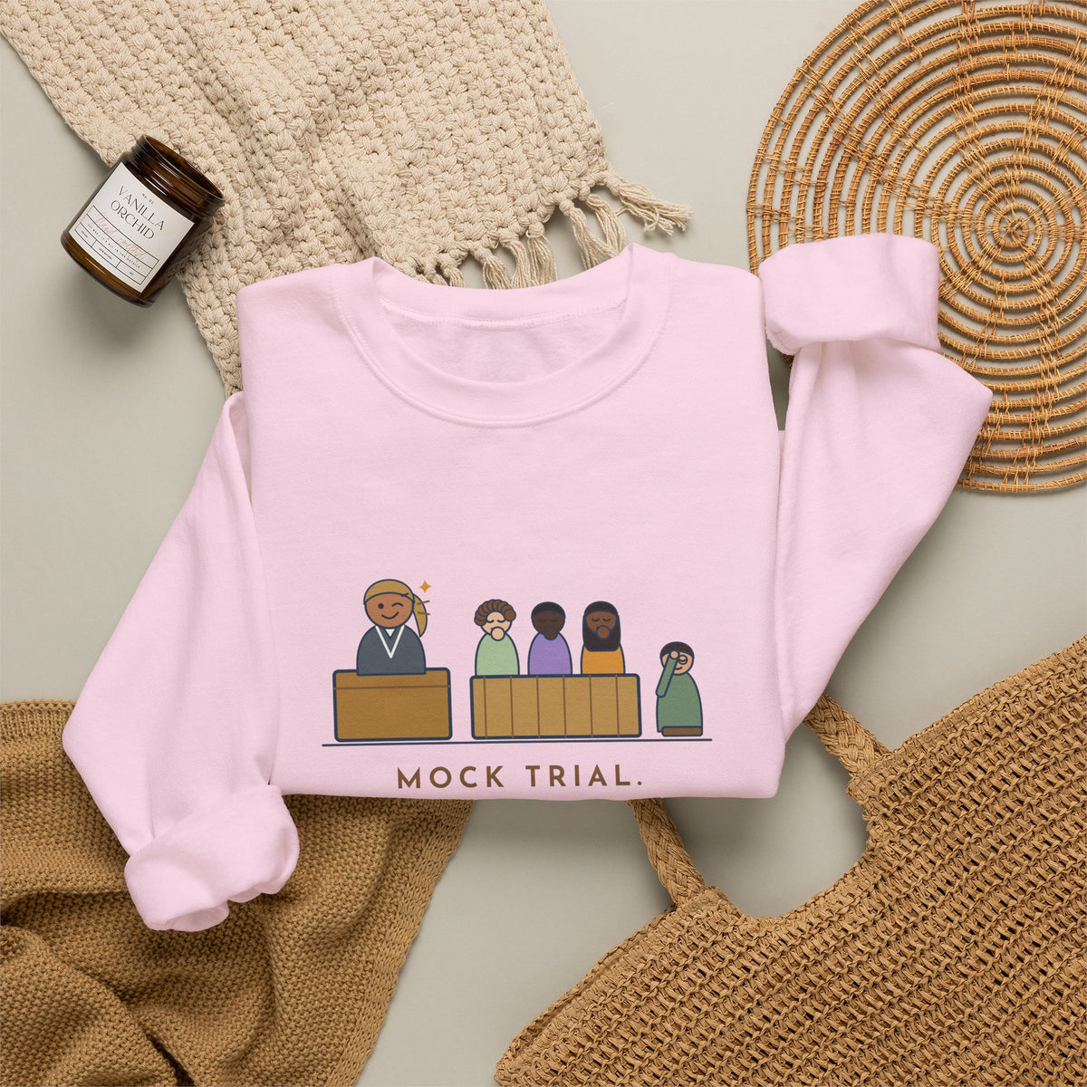 Mock Trial Crewneck Sweatshirt - The Witness Winked at the Jury