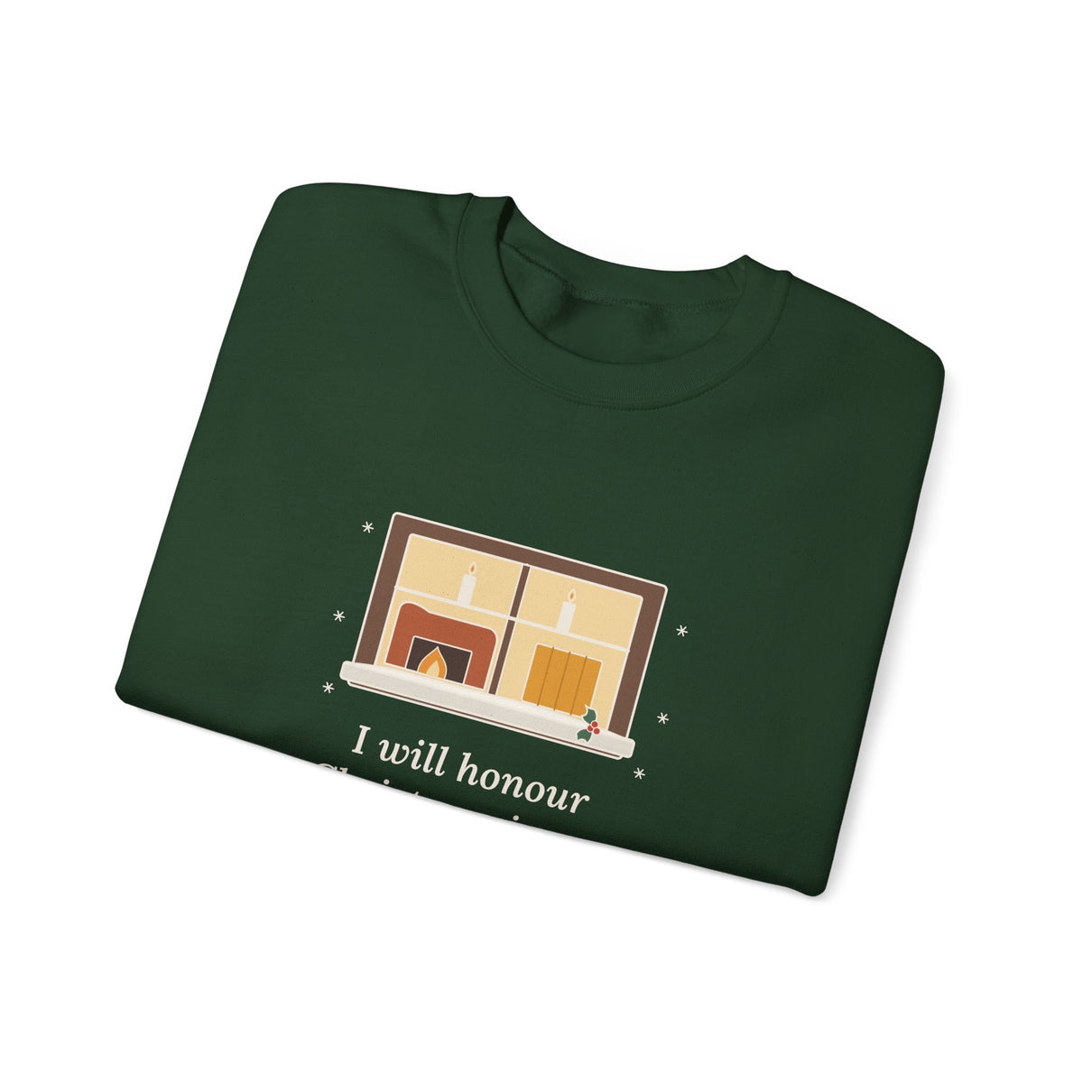 I Will Honour Christmas in My Heart Sweatshirt, Christmas Dickens Quote Crewneck with Candlelit Window
