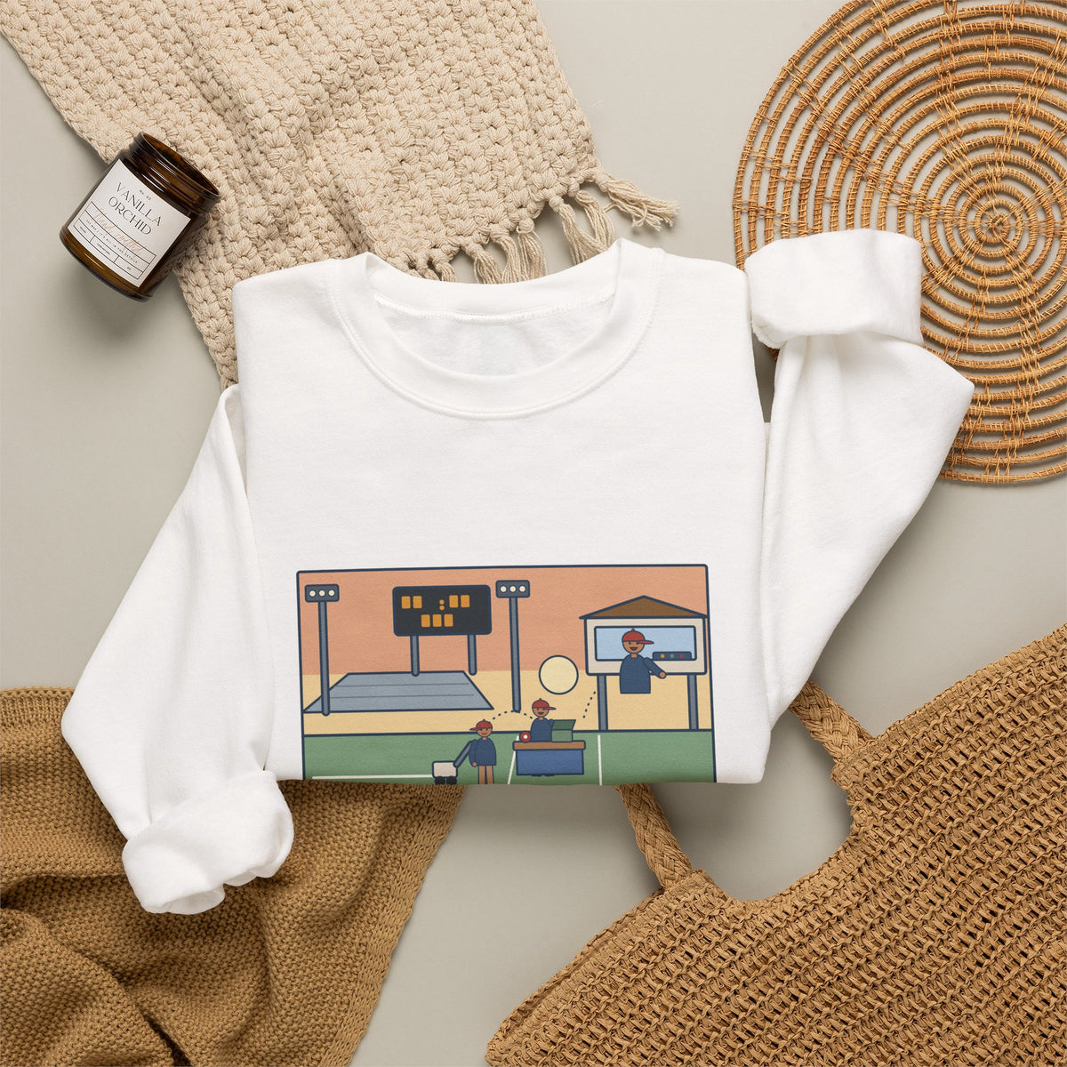 Athletic Director Sweatshirt, On a Friday, Lined the Field, Sold the Tickets, Then Ran the Clock, Funny Game Night Crewneck