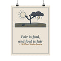Shakespeare Quote Poster, Fair Is Foul and Foul Is Fair, Gothic Twisted Heath Tree Wall Art