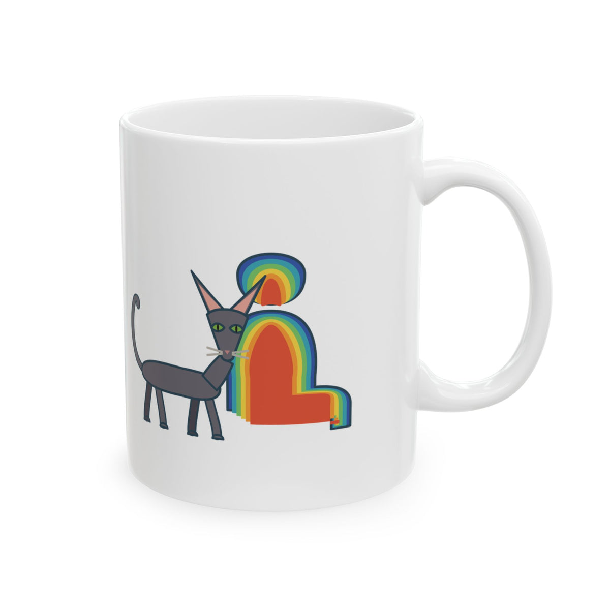 Oriental Shorthair Coffee Mug - Picks a Lap by Body Temperature