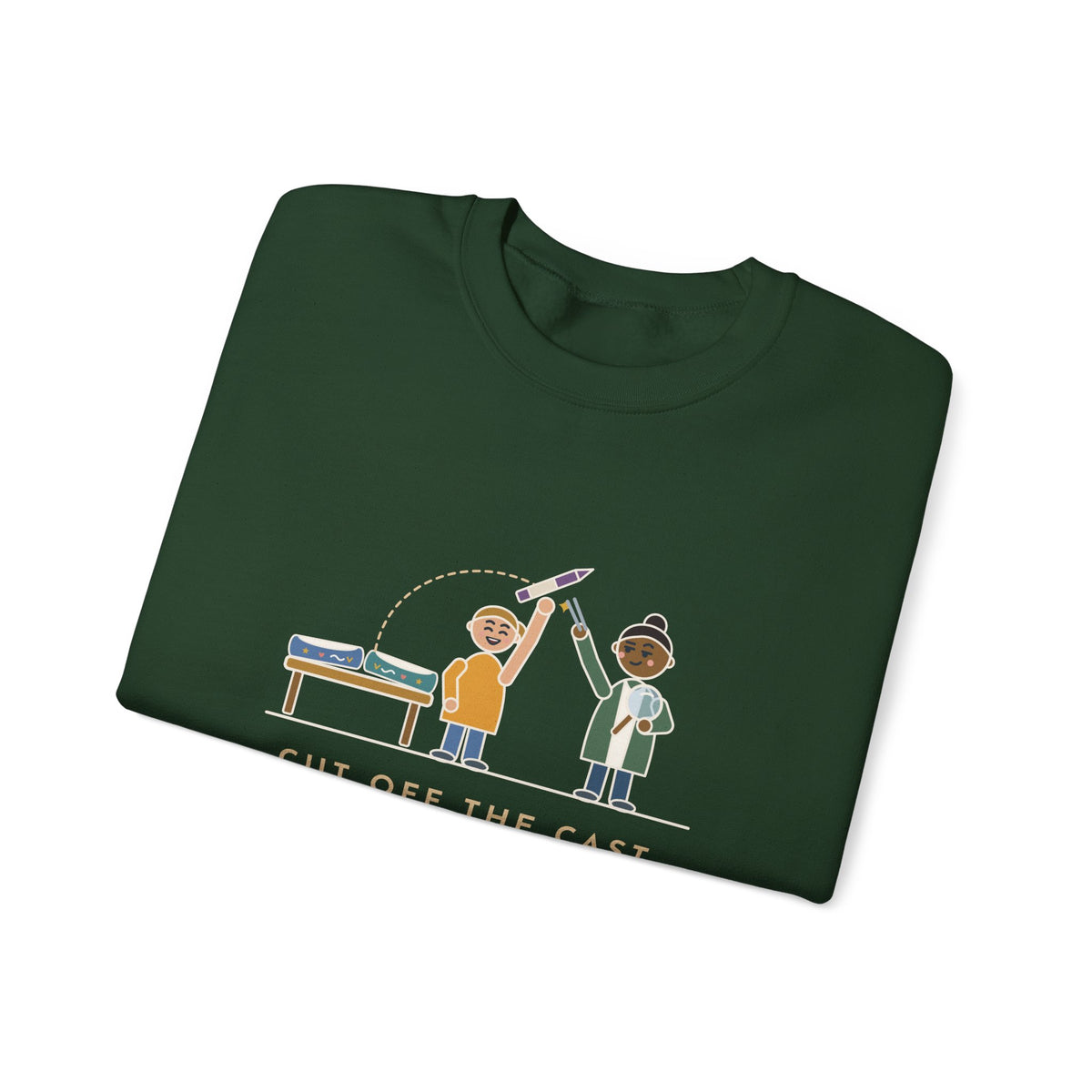 Cast Clinic Nurse Crewneck Sweatshirt - Missing Crayon Found Inside the Cast Nurse Gift