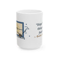 “Hope” Is the Thing With Feathers 15oz Mug, Large Literary Coffee Mug, Dickinson Quote with Winter Wren