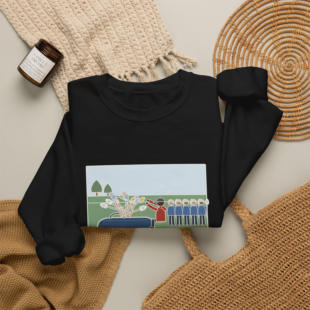 Lacrosse Coach Sweatshirt, First Ten Minutes of Practice, Untangling Twelve Sticks from the Equipment Bag, Funny Practice Sideline Crewneck