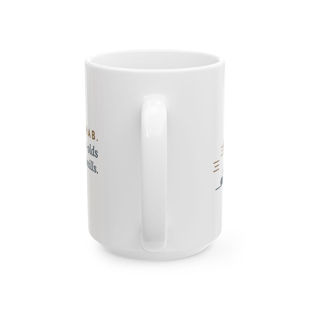 Large 15oz Cardiac Rehab Nurse Mug - Eighty-Year-Olds Race on the Treadmills
