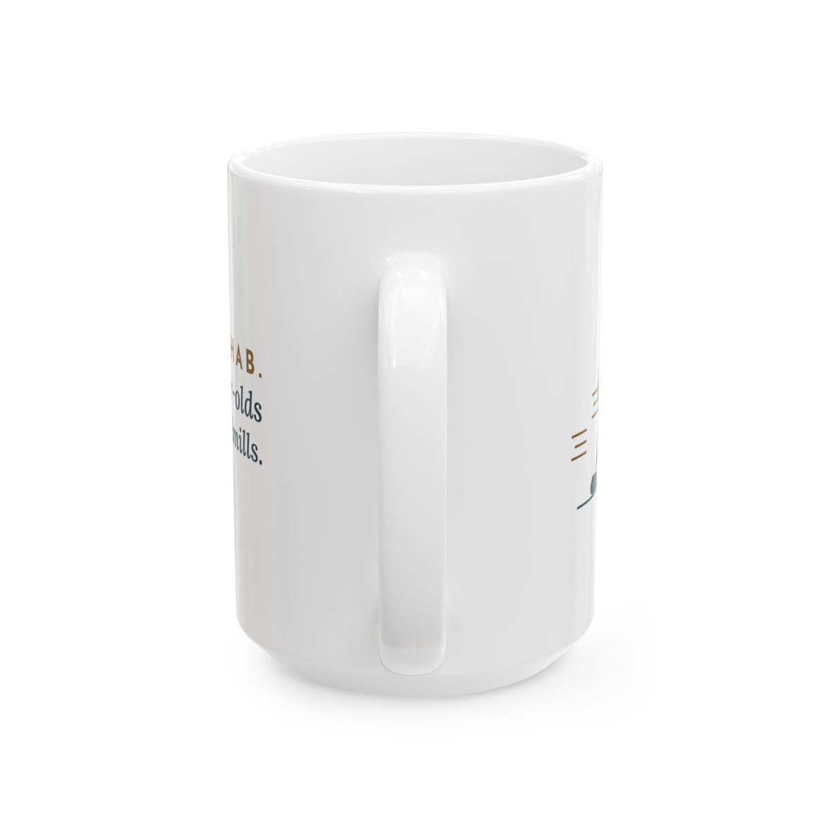 Large 15oz Cardiac Rehab Nurse Mug - Eighty-Year-Olds Race on the Treadmills