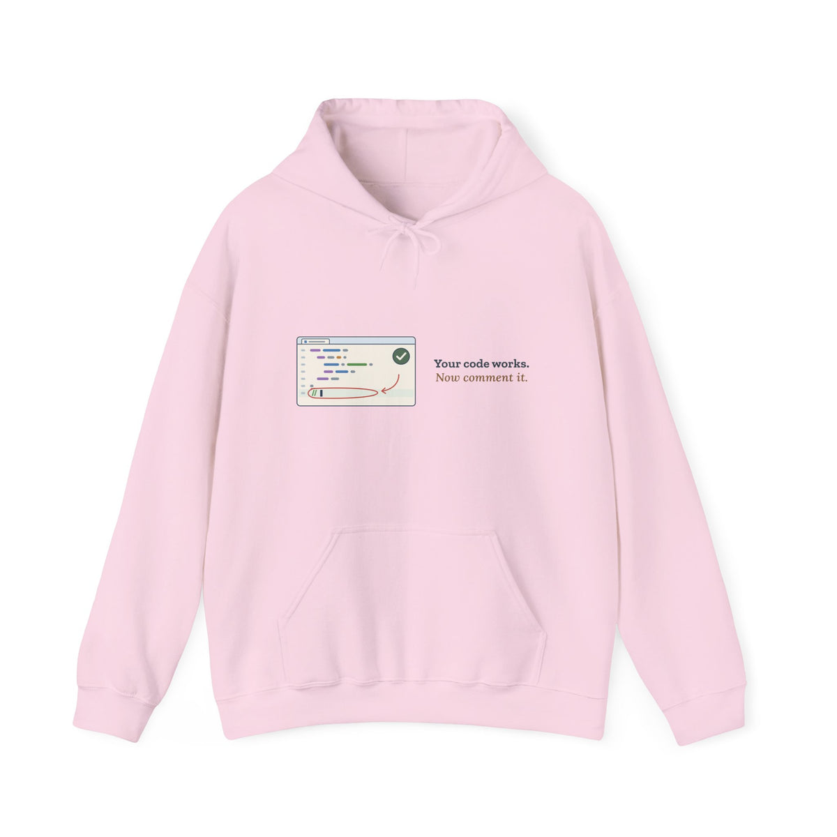 Computer Science Teacher Hoodie - Your Code Works. Now Comment It. Coding Teacher Gift