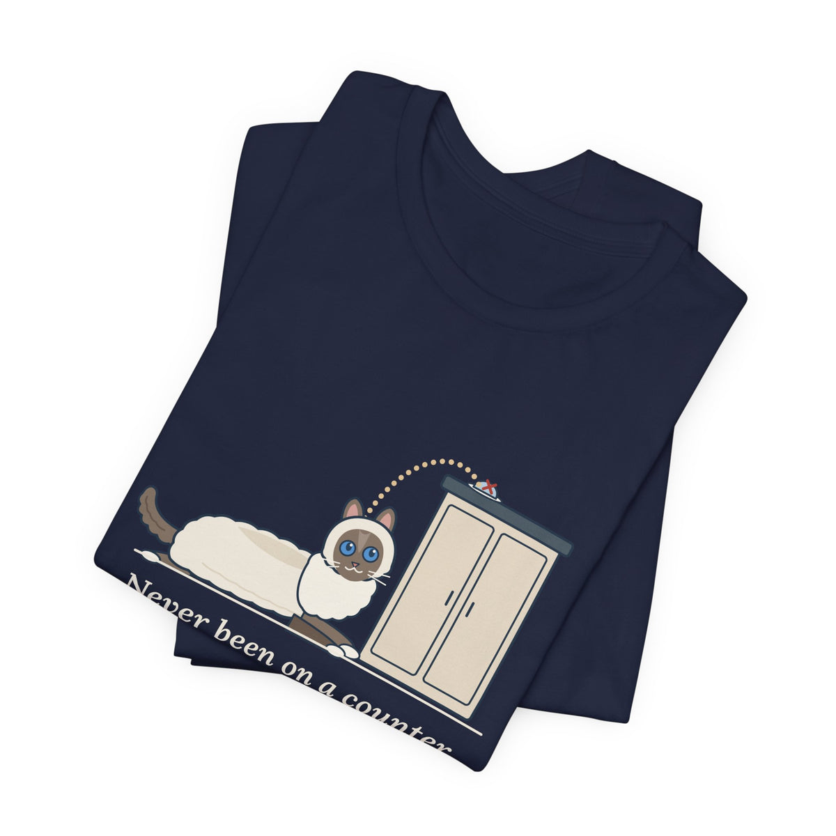 Ragdoll Cat T-Shirt - Never Been on a Counter. Too Much Effort. Funny Ragdoll Tee