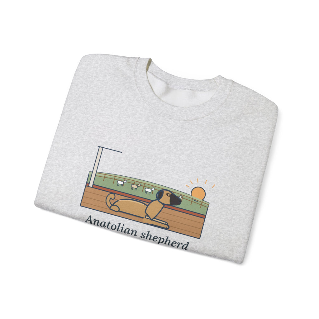 Anatolian Shepherd Crewneck Sweatshirt - Farm Dog Porch Watch Until Sunrise